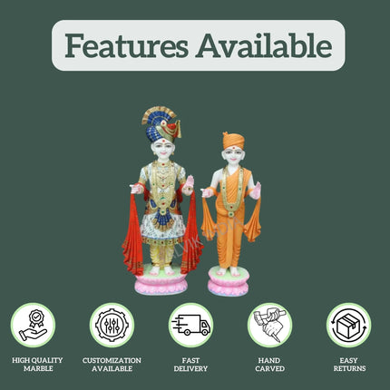 Swaminarayan Statue 2 Feet - Salvik | Marble Murti Manufacturers in India
