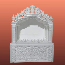 Small White Marble Mandir with Clean Traditional Finish