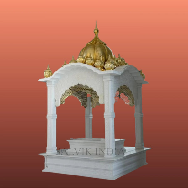 Small Marble Mandir for Home - Salvik | Marble Murti Manufacturers in India