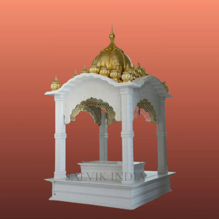 Small Marble Mandir for Home - Salvik | Marble Murti Manufacturers in India