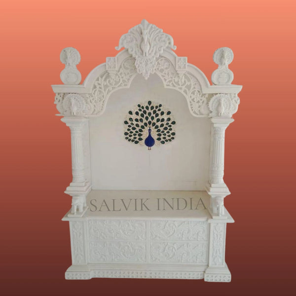 Marble Temple for Pooja Room - Salvik | Marble Murti Manufacturers in India