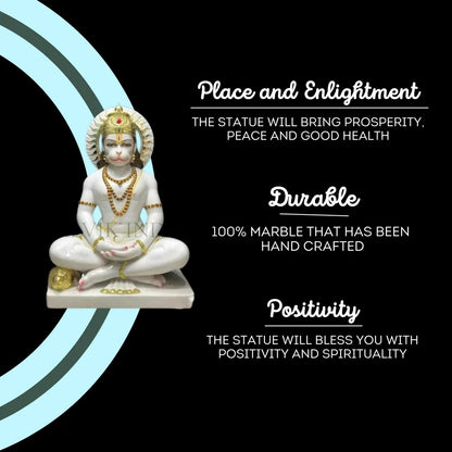 Benefits of white marble Hanuman Ji idol – handcrafted in Jaipur, brings peace and positivity