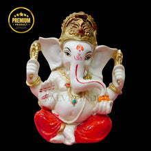 Vighnaharta Ganesh Marble statue Handcrafted in White Marble