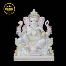 white ganesh murti makrana marble for hom and temple
