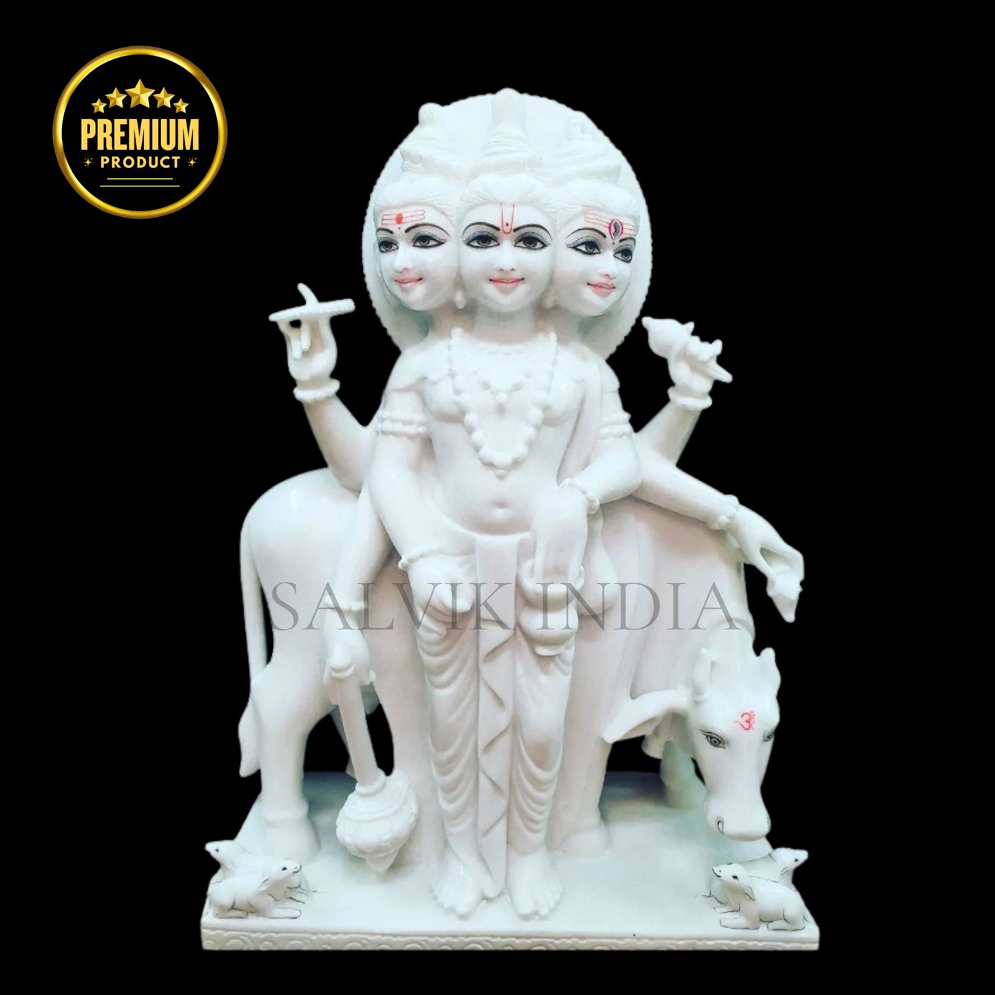 white marble datta statue for home temple