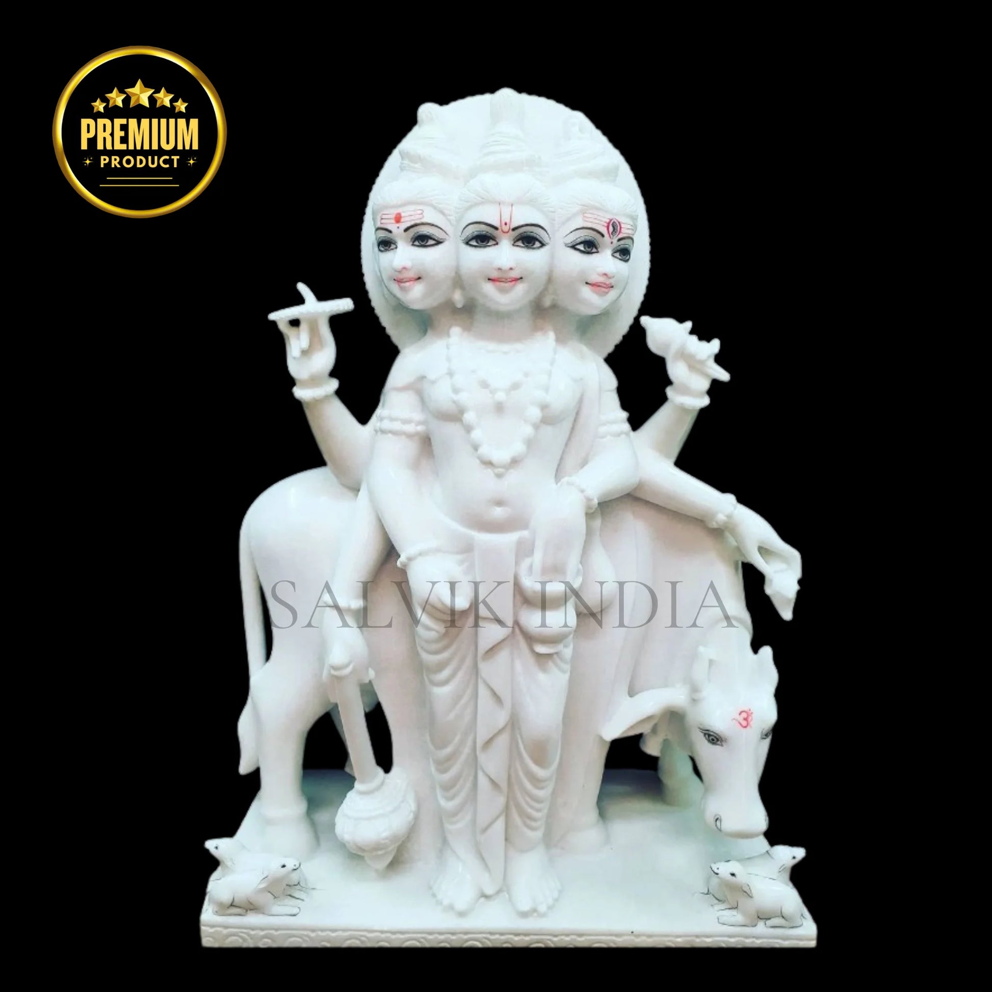 white marble datta statue for home temple