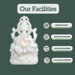 Salvik India White Marble Ganesh Murti with free delivery, safe packing, and 7-day easy return