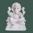 White Marble Ganesh Murti – Handcrafted Ganpati Idol for Puja & Home - Salvik | Marble Murti Manufacturers in India