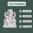 White Marble Ganesh Murti – Handcrafted Ganpati Idol for Puja & Home - Salvik | Marble Murti Manufacturers in India