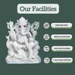 White Marble Ganpati Bappa Idol – Free Delivery, Regular Updates, 100% Safe Packing, Easy Returns