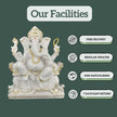 White Marble Ganpati Idol – Free Delivery, Regular Updates, 100% Safe Packing, Easy Returns – Salvik India