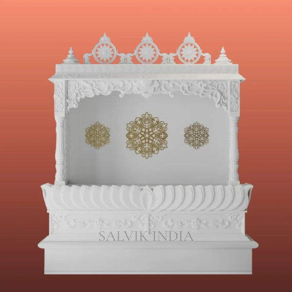 White Marble Home Temple - Salvik | Marble Murti Manufacturers in India