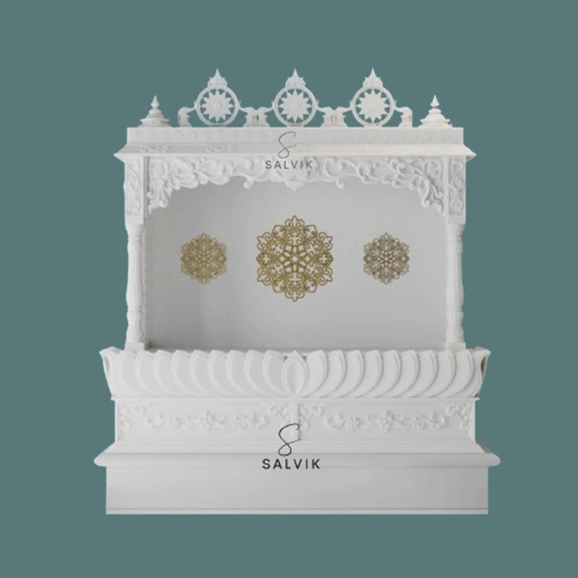 White Marble Home Temple - Salvik | Marble Murti Manufacturers in India