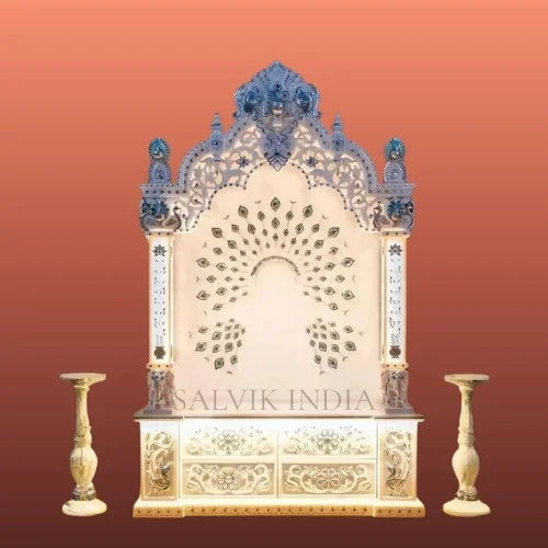 White Marble Mandir Design - Salvik | Marble Murti Manufacturers in India