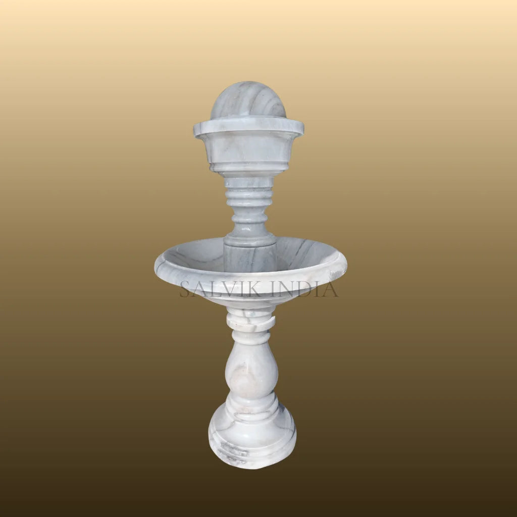 White Marble Modern Bowl Fountain 3 Ft for garden and outdoor decor