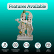 White Marble Radha Krishna Murti – Handcrafted Divine Idol with Fine Detailing