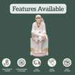 Hand-carved Sai Baba Marble Idol for home temple and décor