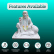 White Marble Sai Baba Statue 2 Feet for Home Temple Decoration