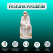 Hand-carved Sai Baba Marble statue for home temple and décor