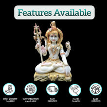 white marble shiv murti front view for home mandir