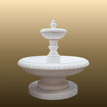 White Marble Tiered Courtyard Fountain 6ft for garden and courtyard