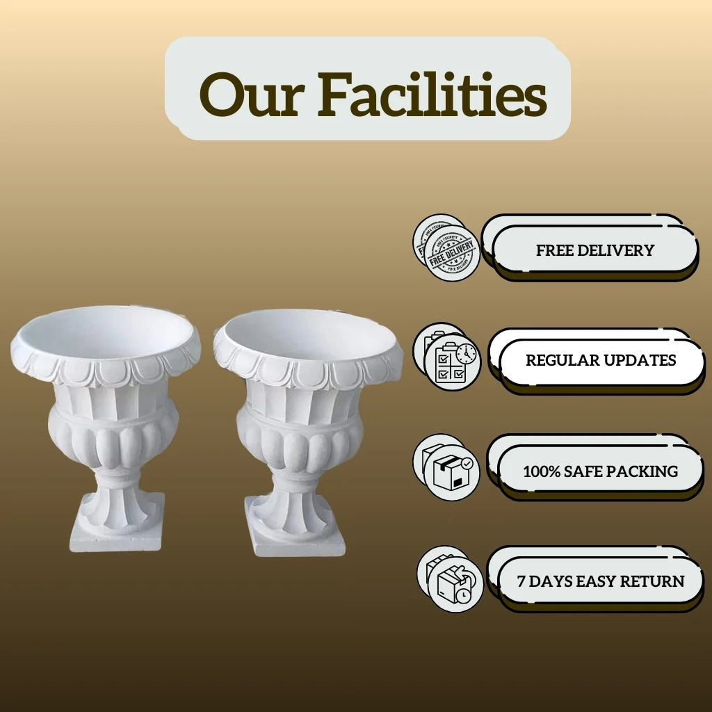 White Marble Tulsi Pot - Salvik | Marble Murti Manufacturers in India