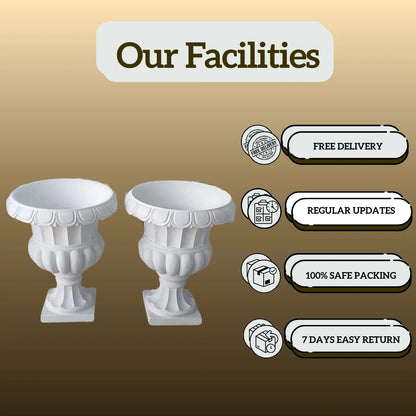 White Marble Tulsi Pot - Salvik | Marble Murti Manufacturers in India