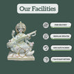 White Saraswati Idol - Salvik | Marble Murti Manufacturers in India